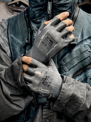 PU Coated Half-Finger Work & Cycling Gloves
