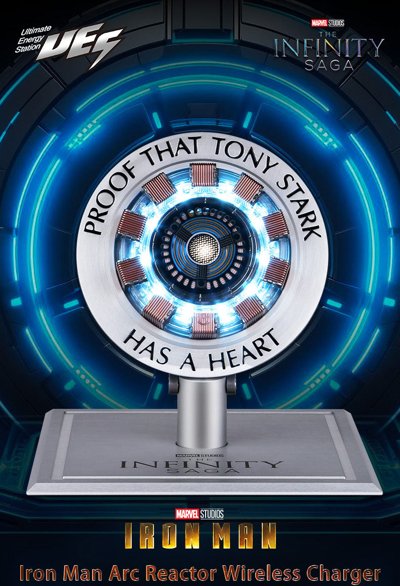 Iron Man Arc Reactor Fast Wireless Charger for Phones, Cool Collectible