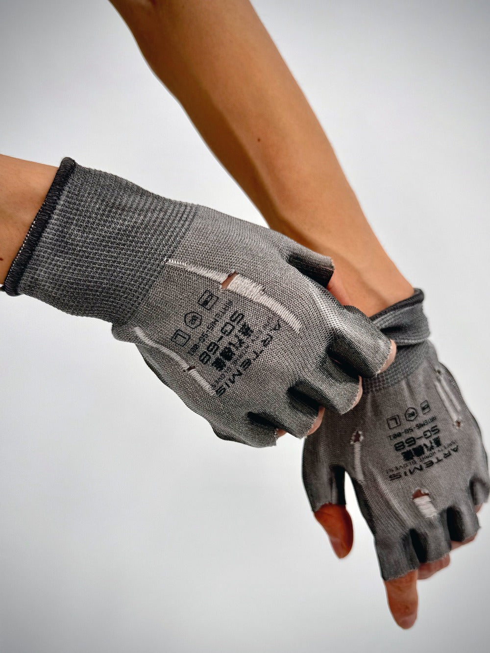 PU Coated Half-Finger Work & Cycling Gloves
