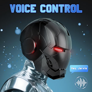 ironman MK 5 Black Edition Helmet | 1:1 Wearable Collectible with Voice | Touch & Remote Control, LED Eyes & Realistic Sound Effects – Cosplay & Display Prop Gift for Adults and Teens