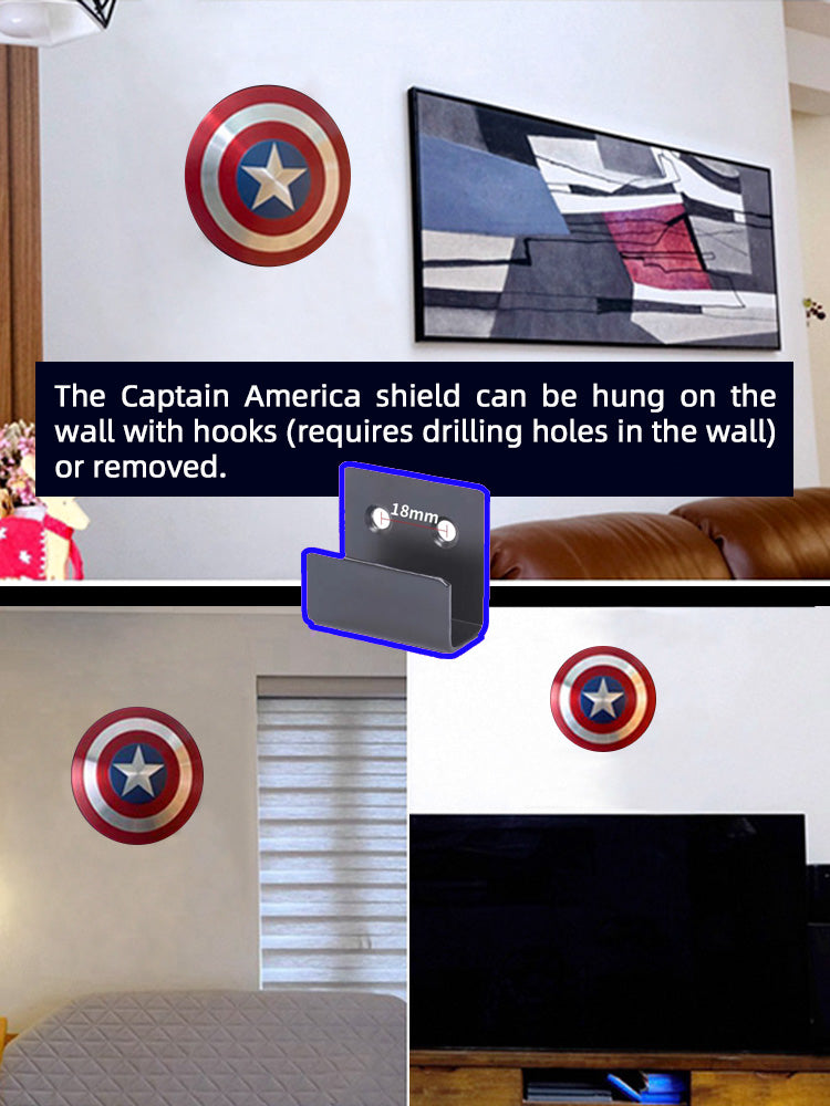 Full Size | Captain America shield metal | Single-layer aluminum alloy original color | Falcon shield