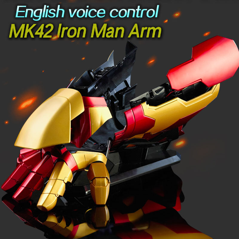 1:1 Iron Man MK42 Gauntlet Arm Wearable Cosplay Armor Voice/Remote Control