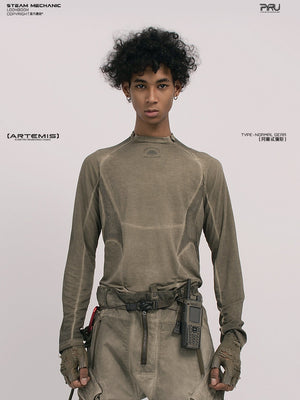 Dirty Dye Slim Cycling Long Sleeve Top
