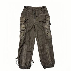 Multi-Pocket Overalls – Grit brown Back View
