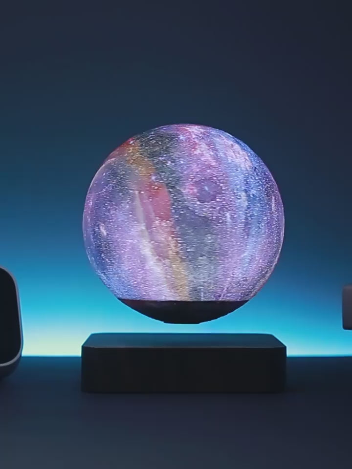 Levitating Display Galaxy Moon Light | Bedroom Ambient Planet Light | Office Ornament | Birthday Gift for Girlfriend
