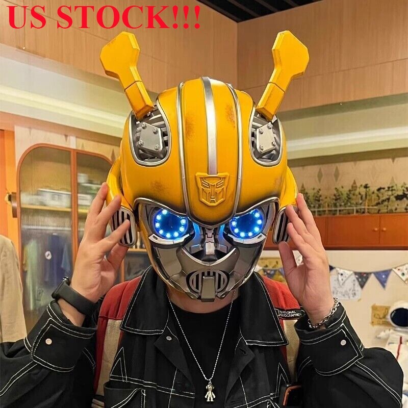 US!!! Toy Gifts---Killerbody 1:1 Bumblebee Helmet-English Voice Control Transformers Wearable Toys | Helmet: Ages 6 and up (suitable for kids and adults)