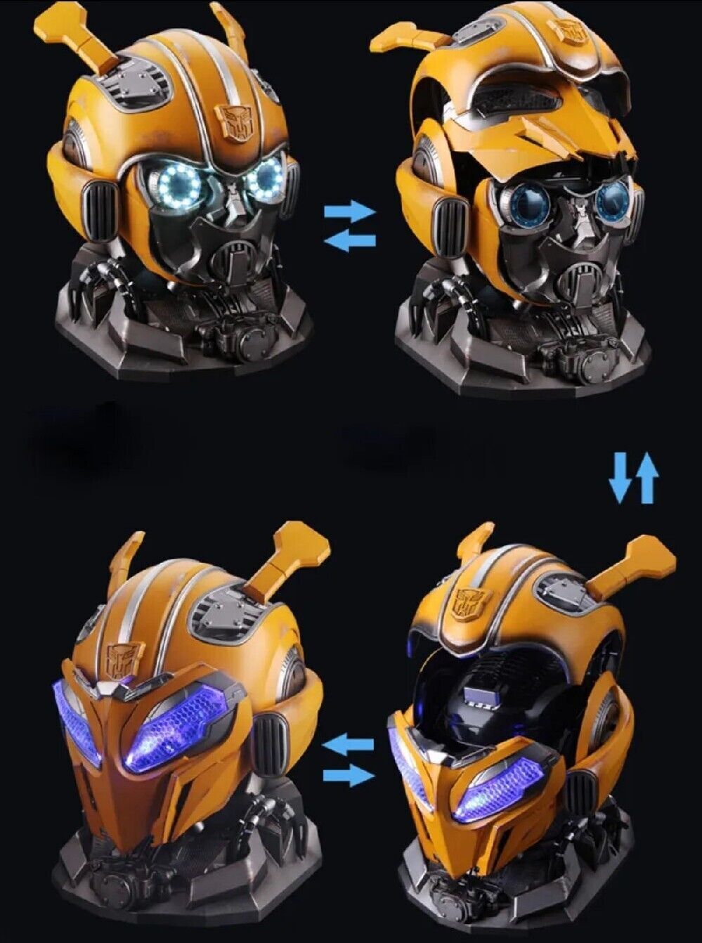 Killerbody 1:1 Bumblebee Helmet-English Voice Control Transformers Wearable Toys | Helmet: Ages 6 and up (suitable for kids and adults)
